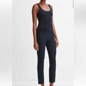 Vince women’s navy blue stitch back seam navy blue Ponte Med ankle leggings